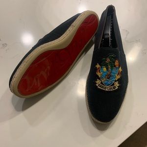 Christian Louboutin Black Loafers with Red Soles